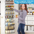 JKsmart 9-Tier Spice Rack Organizer with Door Hook, Wall Mount, Extra Large Capacity for Pantry Door, Stylish Black
