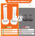 2 Pack Chicken Grit and Oyster Shell Feeder, Hanging Wall Mount Chicken Feeder Combo, Waterproof ABS Automatic Gravity