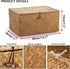 Hipiwe Handwoven Seagrass Wicker Shelf Baskets Bin with Lid, X-Large Rectangular Storage Bins for Home Organizer