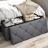 ZEUKMXOO Folding Ottoman with Storage Bench,Storage Ottoman Bench,30 Inches Ottoman Foot Rest,End of