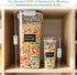 2 Pack (15.4 Oz Shazo Cereal Capacity) Small Airtight Cereal Containers Storage with Lids, Perfect Space Saving