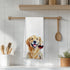 16x24 Inch, CC144 Golden Retriever Wine Kitchen Towels, Golden Retriever Gifts for Women Dish Tea Towels for Kitchen