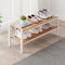 ZHUTIANXIA Bamboo Shoe Rack Organizer for Closet and Entryway-Space-Saving Narrow Shoe Stand-Versatile Shoe