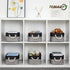 Temary Fabric Storage Baskets - 6 Pcs Small Cloth Basket for Shelves, Collapsible Decorative Storage Organizer, Black
