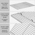 Baking Sheet with Cooling Rack Set, 2 Sheets + 2 Racks, Deedro Stainless Steel Cookie Half Sheets Baking Pan