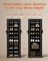 CASAMAYA 10 20 Closet, SRT102B01 Shoe Rack with Covers, Tiers Tall Shoe Rack Organizer, Large Capacity Shoe Shelf