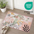 2x3 Joiedomi Door Mat Indoor Entrance Machine Washable Art Floral Small Rugs for Entryway Non-Slip Rubber Backing Bath