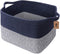 Goodpick Cube Storage Bins, Woven Basket for Office, Baby Laundry, Toys, 13''x9.8''x9'' for Shelves