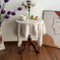 Gernaice Rustic Stripe Embroidered Tablecloth Heavy Small Square Tassel Cotton Linen Table Cloth