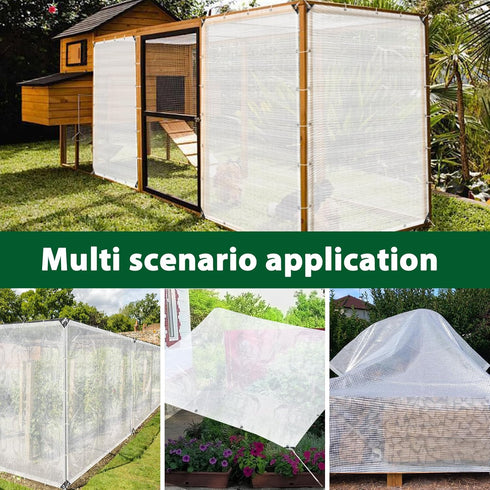 16 10x20FT Grommets, ANGAR Mil Heavy Duty Clear Greenhouse Tarp, Waterproof Clear Tarps with UV Resistant Greenhouse