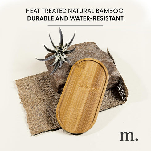 MaisoNovo Bamboo Soap Tray | Wooden-Sink Tray for Bathroom Countertop | Soap Dispenser Tray for Bathroom.