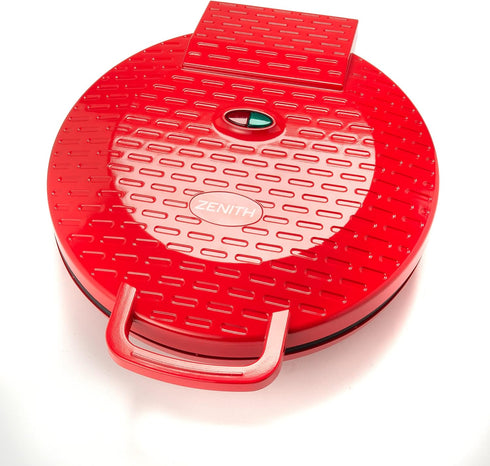 Zenith Versa Grill Non-Stick Pizza Maker Machine - Electric Indoor Grill, Calzone Maker, Red