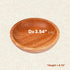 Mini Wooden Bowl Set of 4, 3.54" Diameter for Condiments, Dip Sauce, Small Wood Bowl for Jam, Olive