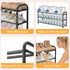 46.5'' 20 Closet, 3-Tier ENJOYBASICS Expandable Shoe Rack, Wide - Pairs Adjustable Shoe Organizer Shelf for Black Metal