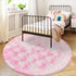 5 ft Pink Fluffy Round Rugs for Girls Bedroom,Plush Circle Area Rugs for Living Room Cute Shaggy Circular Carpet Furry