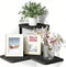 SRIWATANA Rustic Corner Shelf Wall Mounted, 2-Tier Floating Wall Shelves for Bedroom,