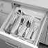Oggi 5-Compartment Silverware Organizer, Clear Cutlery Storage for Kitchen Drawers
