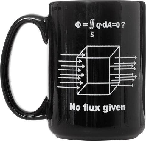 Artisan Owl No Flux Given Funny Physics Mug - 15oz Black Coffee Mug for Science Lovers, Nerds, Engineers