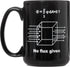 Artisan Owl No Flux Given Funny Physics Mug - 15oz Black Coffee Mug for Science Lovers, Nerds, Engineers