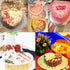 QTECLOR Silicone Heart Shaped Cake Pans, Nonstick Heart Cake Mold for Cakes and Brownies