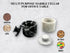 2 Pack 3.5 oz Counter Premium Marble Salt Cellar with Lid | Kitchen Storage Container | Elegant Cooking Salt Box |