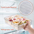 Bandesun Divided Serving Tray with Lid & Handle - Snackle Box for Charcuterie, Clear Organizer for Snacks (Pack of 2)