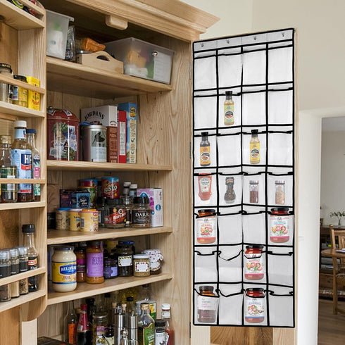 28 4 GOMAJI Large Pockets Over the Door Shoe Organzier, Hanging Shoe Organizer for Door Large Capacity Shoe Storage Bag