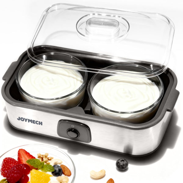 JoyMech Yogurt Maker Machine with Two 1-Quart Containers for Larger Batches, Oatmeal, Pudding,