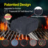 Bristle-Free Grill Brush Upgraded Aramid Fiber Wavy Pad. Safe for Cast Iron, Porcelain, Weber Gas & Charcoal Grills.