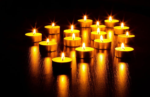 OHR CANDLES Tealight Candles – 100 Pack Bulk Unscented Tea Lights, White, 4 Hour Burn Time