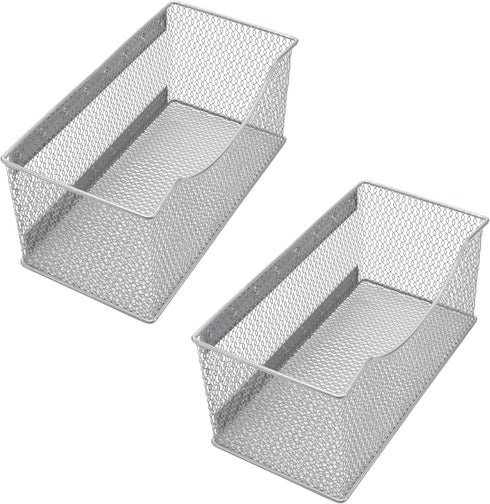 YBM HOME Magnetic Basket Storage Organizer with 16 Strong Magnets for Metal Desk, Fridge, Wall Locker