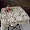 Hsvanyr 39inches Beige Tablecloth, Handmade Crochet Cotton Square Coffee Table Cover