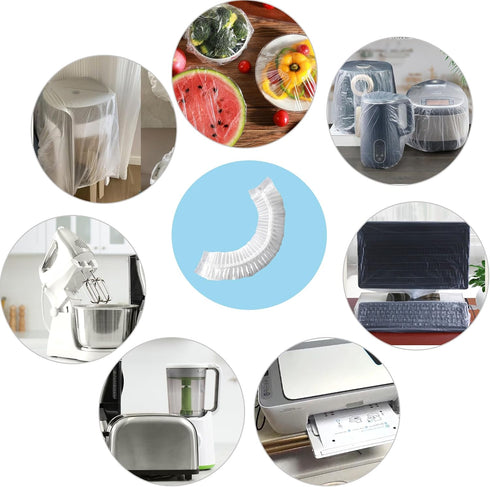 50pcs Disposable Thickened Small Appliance Dust Covers, Clear Plastic with Elastic, Oil Dust Proof for Blender, Air