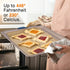 NutriChef Large Nonstick Cookie Sheet for Baking, 17" x 11" Carbon Steel Kitchen Oven Pan with Blue Handles