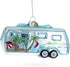 Silver Camper Trailer Glass Christmas Ornament for Holiday Decor