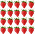 RONRONS 20 Pieces Artificial Strawberry - Lifelike Fruit Plastic Strawberries, Photography Prop, Home Kitchen Ornament