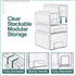 2-Pack Closet, Sorbus Medium Clear Stackable Storage Drawers Plastic Organizer Bins with Handles Pull-Out Stackable