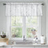 FMFUNCTEX Foil Silver Branch White Sheer Valance Curtain for Living Room Window, 18 Inches Long Light Filtering, 1
