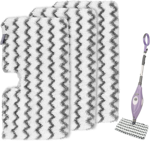 Steam Mop Replacement Pads for Shark Steam Mops, Microfiber Reusable Steam and Scrub Pads for Floor Cleaning