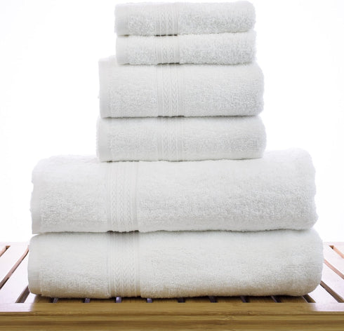 Set, 2 2 2 Chakir Turkish Linens Soft Touch Linen Terry Cloth Towel Bath Towels, Hand Towels, Washcloths, White