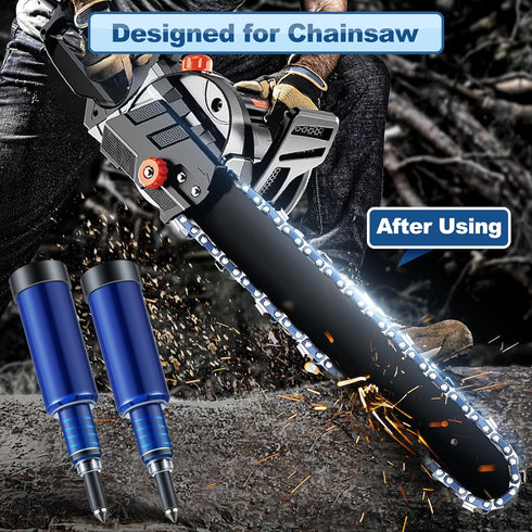 2 Trimmers, Meonum Pcs Grease Gun for Chainsaws, Pre Loaded Mini Grease Gun with Lubricant, Universal for Most Chains