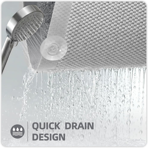 Tub,Shower,Bathroom.24''x24'' Upgraded Non Slip Shower Mat,Anti Slip Bathtub Mat with Suction Cups,Scrubber Mats,Easy