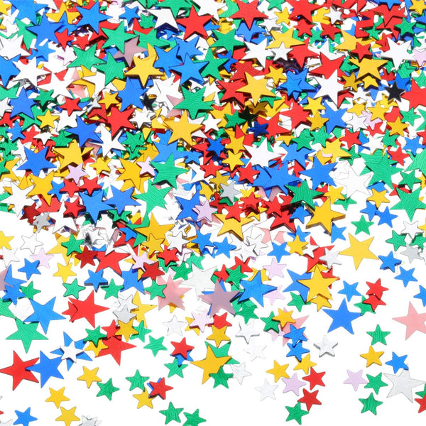 Hestya 60g Metallic Foil Star Confetti Glitter Table Confetti for Party Wedding Festival Decorations (Multicolor, 10mm