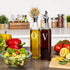 GREENOLIVE Olive Oil and Vinegar Dispenser Set - 17 oz. Glass Bottles with No-Drip Spouts - Set of 2