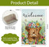 Welcome Spring Garden Flag 12x18 Inch Burlap Double Sided Vertical Highland Cow Farmhouse Outdoor Decor