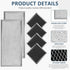 Fits Whirlpool W10208631A Microwave Grease Filter - Approx 13" x 6" (2-Pack) & 8206230A Charcoal Filter (4-Pack)