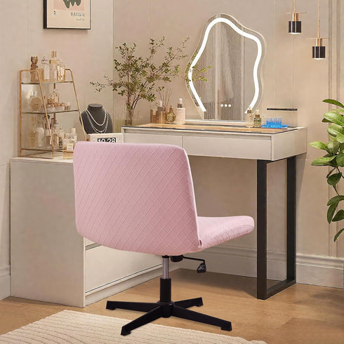 Armless YISUN Waterproof Criss Cross Chair Cover, Stretch Jacquard Chairs Slipcover Washable Removable Office Desk