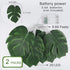 2 Pack, 20LED Summer RECUTMS Monstera Leaf String Lights Tropical Artificial Rattan Palm Green Leaves Wall Hanging Vine