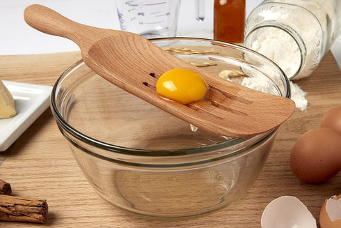 GRACE'S Spurtle Wooden Kitchen Utensil Set, Cooking Spoons and Tools for Nonstick Cookware