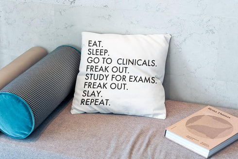 OFlich 18x18, Nursing Student Pillow Cover - School Gift Throw Pillow, Funny Nurse Gifts